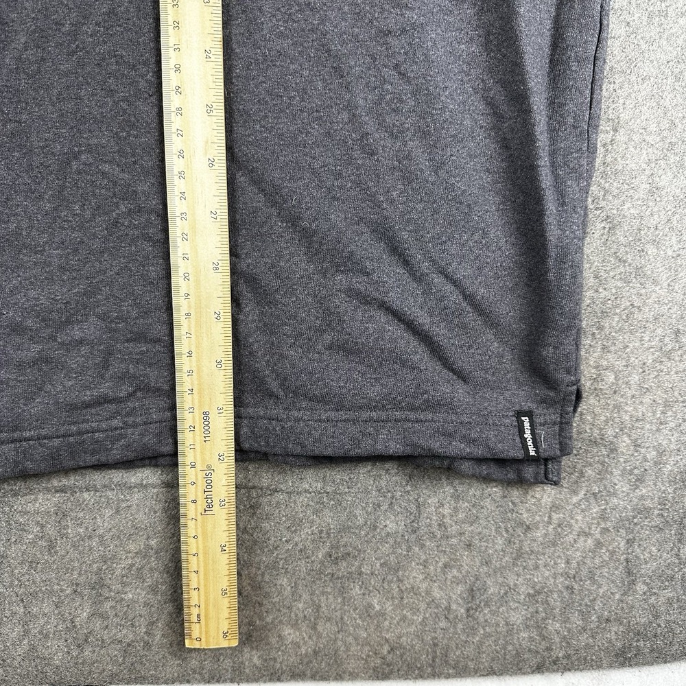 Patagonia Hoodie Men 3XL Gray Sweatshirt Pullover Wildrise Text Logo Recycled - Picture 10 of 10